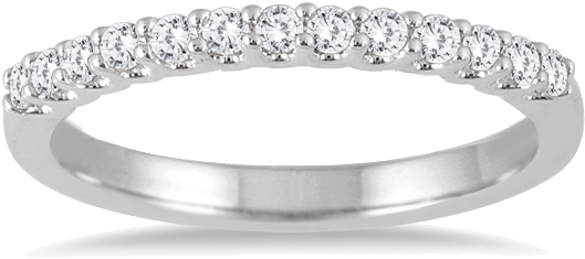 Diamond Band Png - 1/4 Carat Tw Diamond Wedding Band (550x550), Png Download