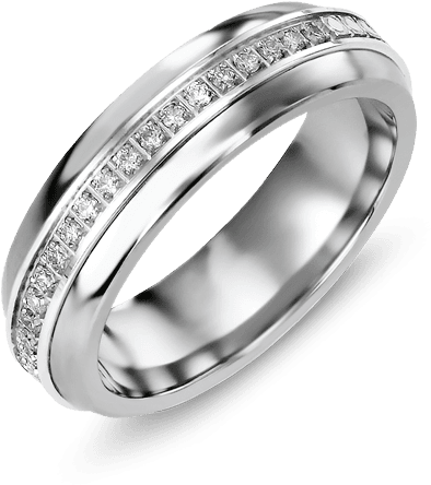 Men's Women's Cobalt & Gold Wedding Band - Wedding Rings (400x500), Png Download