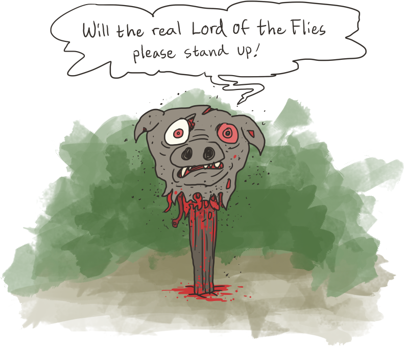 Simon Stares At The Head, Which He Calls "the Lord - Lord Of The Flies (791x677), Png Download