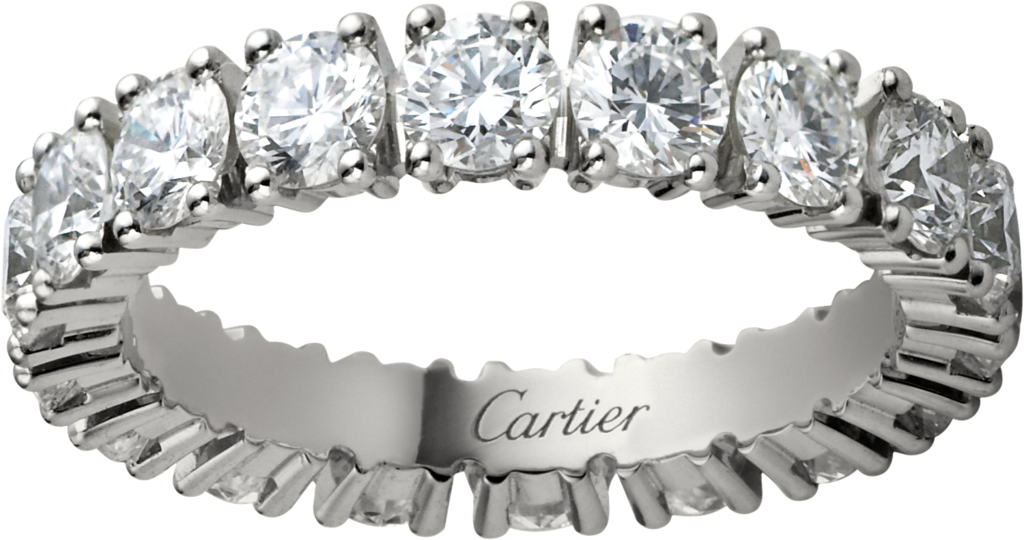 Cartier Destinée Wedding Ringplatinum, Diamonds - Cartier Lignes 18ct White-gold And Diamond Wedding (1024x540), Png Download
