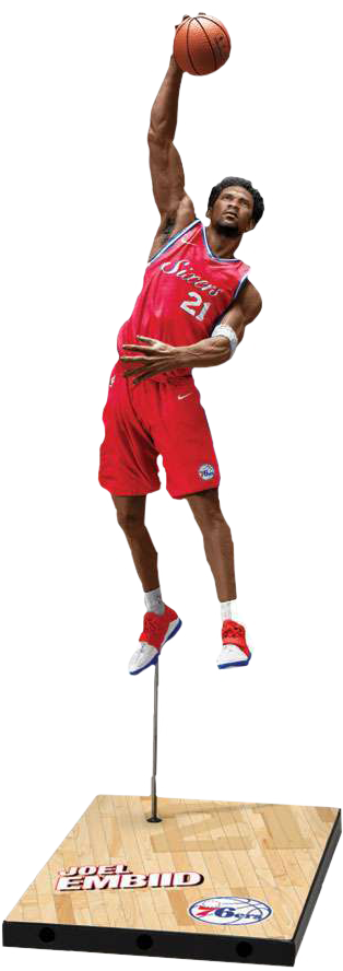 Joel Embiid 7” Action Figure By Mcfarlane Toys - Joel Embiid Action Figure (314x888), Png Download