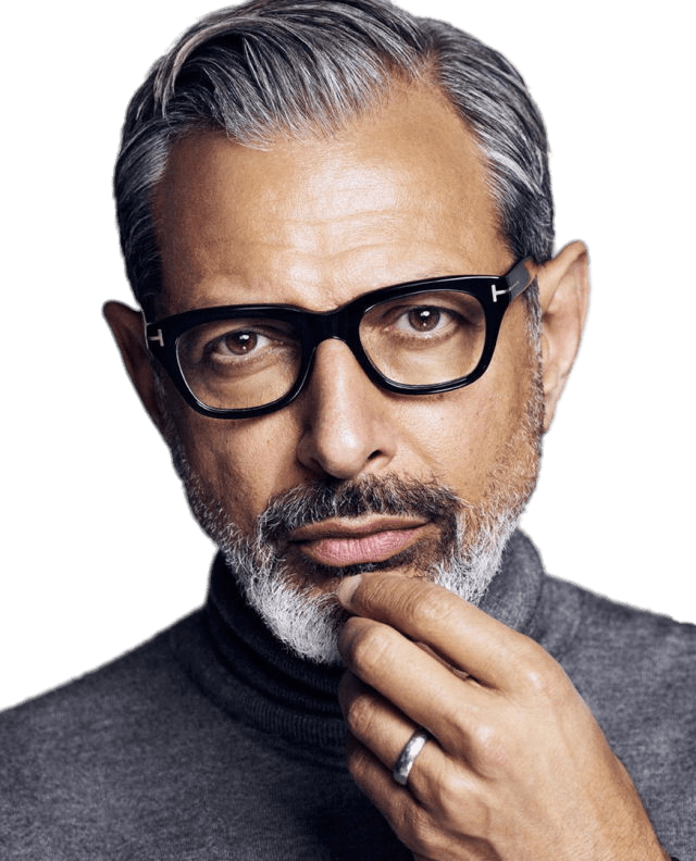 Jeff Goldblum Portrait - Jeff Goldblum Tom Ford Glasses (640x792), Png Download