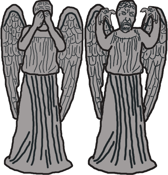 Template Here, In Case You Fancied Making One Of Your - Weeping Angel Carton (576x600), Png Download