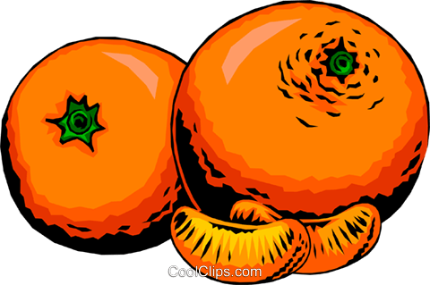 Two Oranges Royalty Free Vector Clip Art Illustration (480x319), Png Download
