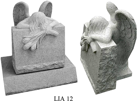 Weeping Angel Headstone - Monument (475x351), Png Download