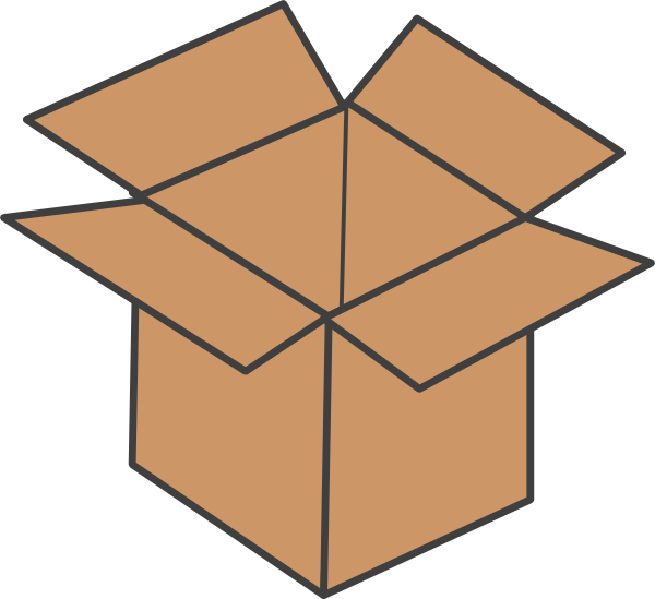 Box Clipart Brown Box - Box Clipart (600x549), Png Download