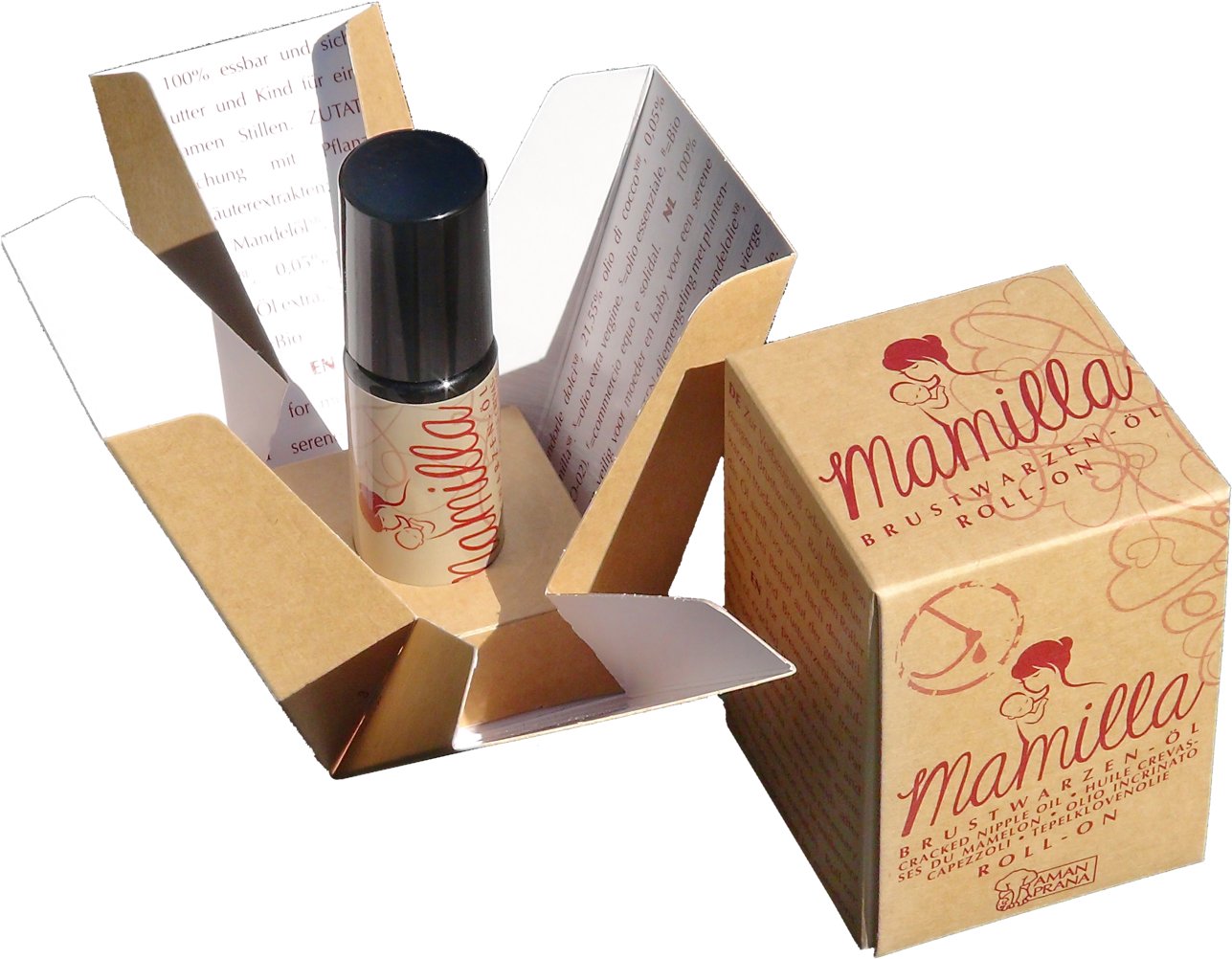 Download Mamilla Roller Open Box - Amanprana Mamilla Cracked Nipple Oil Roll-on (1651x1080), Png Download