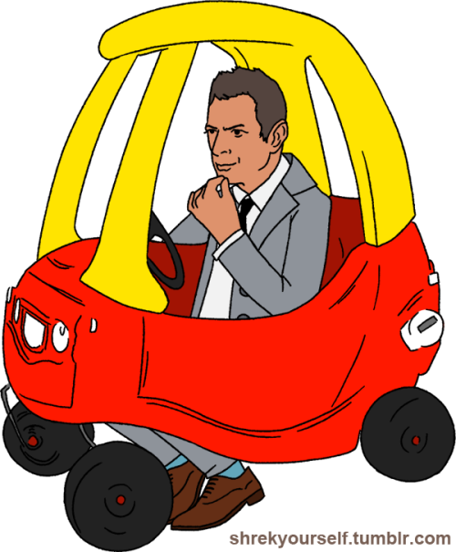 Chef Goldblum In A Toy Car (500x605), Png Download