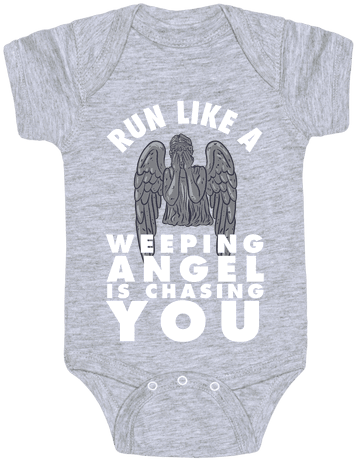 Run Like A Weeping Angel Is Chasing You Baby Onesy - Jesus Dabbed For Our Sins (484x484), Png Download