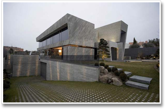 Open Box House - Underground House With Basement Garage (600x401), Png Download