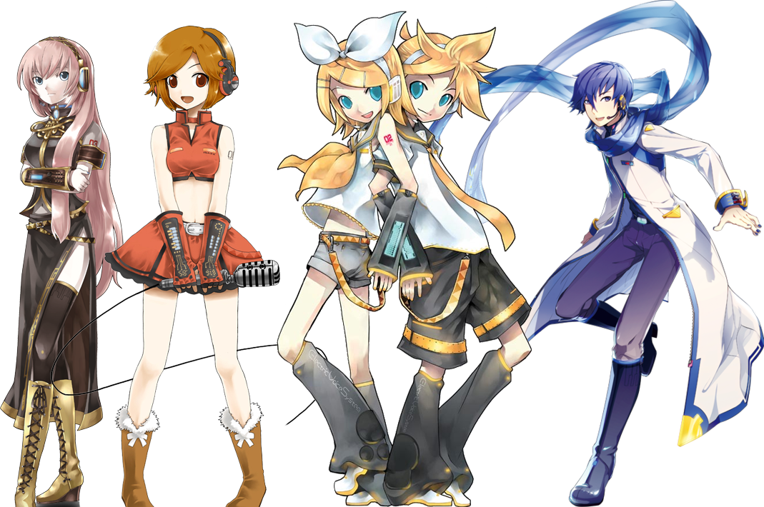 The Singers Of Kaizoku F No Shouzou Left To Right - Vocaloid: Rin And Len Kagamine Wall Scroll (1069x710), Png Download