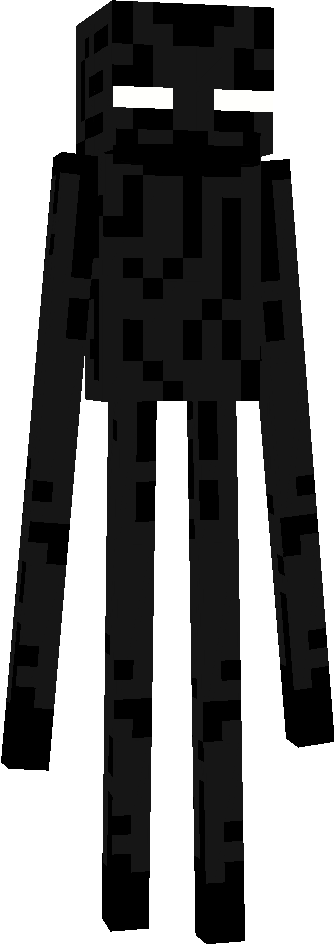 Minecraft Cliparts - Minecraft Enderman Clipart (334x946), Png Download