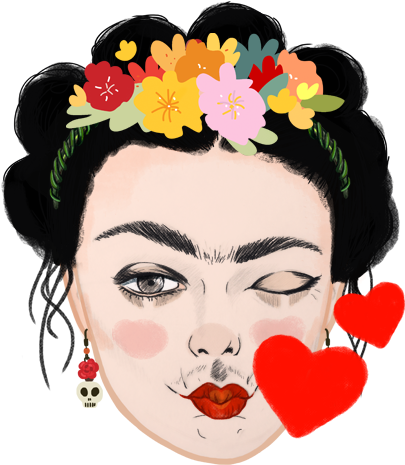 Wuwu People- Frida Kahlo Emoji Design - Emoji De Frida Kalo (480x480), Png Download
