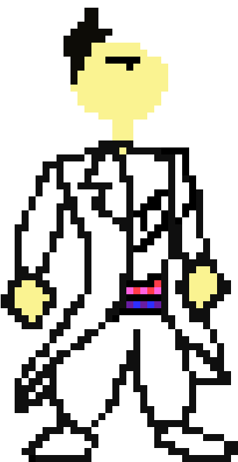 Jotaro Kujo - Pixel Art (490x750), Png Download