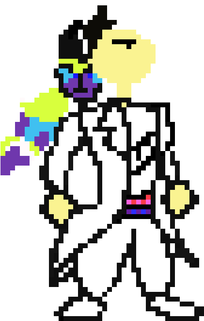 Jotaro Kujo - Pixel Art (510x710), Png Download