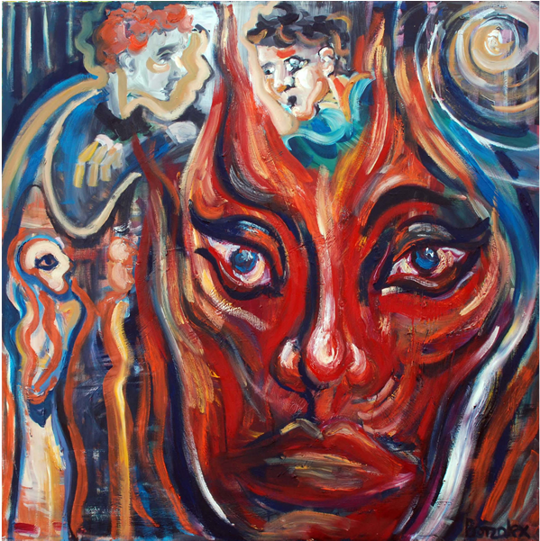 Master And Margerita 2 2010 Oil On Canvas Cm - Oil Painting (1140x600), Png Download
