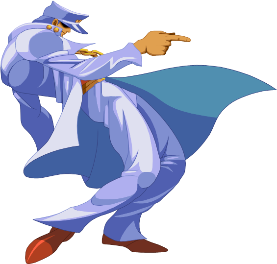 Who's Your Favorite Playable Character In This Game - Jotaro Video Game Pose (636x576), Png Download