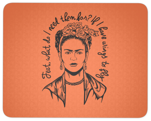 Frida Kahlo Mousepad - Label (600x600), Png Download