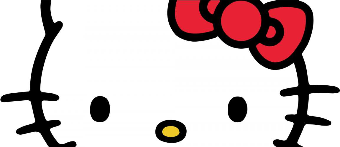 Hello Kitty Logo - Hello Kitty Head Png (1200x500), Png Download