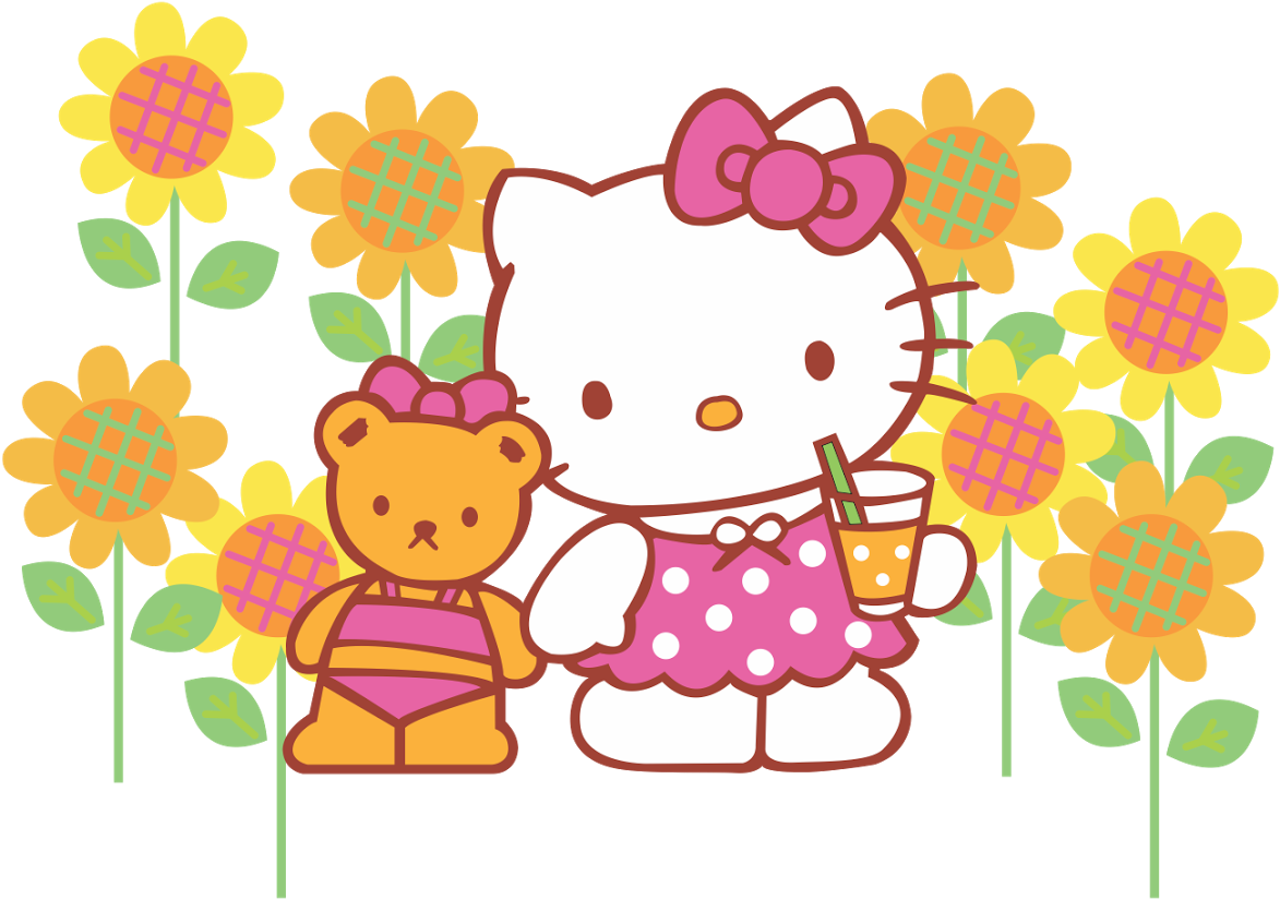 Sanrio Hello Kitty Vector, Sanrio Hello Kitty Vector - Cartoon Hello Kitty Vector (1600x1067), Png Download