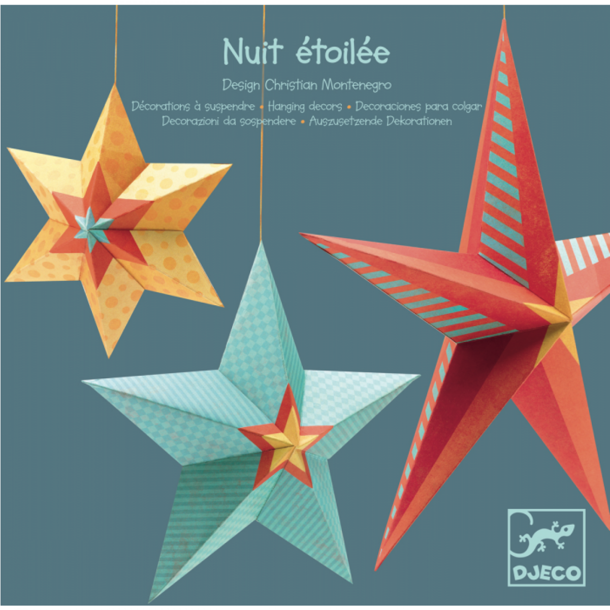 Djeco Hanging Stars Decoration - Djeco Christmas (1600x1200), Png Download