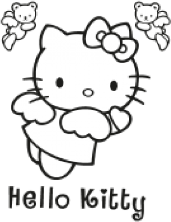 Hello Kitty Black Logo Vector - Logo Hello Kitty Vector (518x518), Png Download