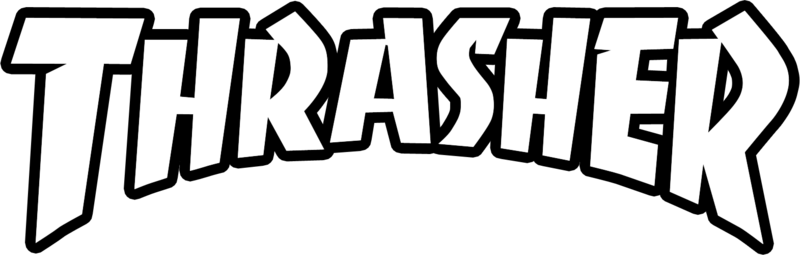 Skateboard Drawing Thrasher - Thrasher Logo White (800x255), Png Download