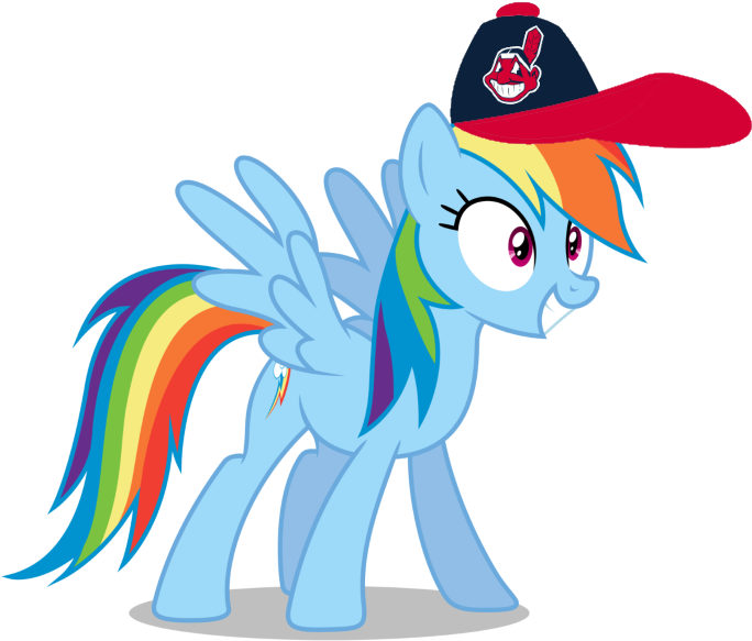 Rainbow Dash Images Rainbow Dash Wearing A Cleveland - Friendship Is Magic Rainbow Dash (801x687), Png Download