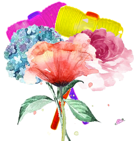 Logo Logo Logo Logo - Higogogo Home Textiles Cotton Gouache Rose Duvet Cover (615x487), Png Download