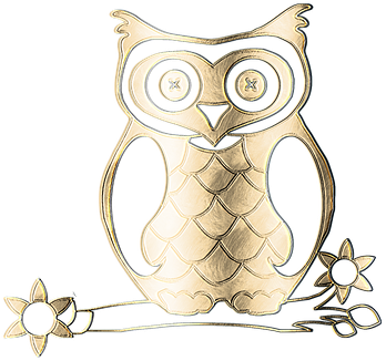 Owl, Metal, Gold, Texture, Graphic - Gold Owl Png (369x340), Png Download