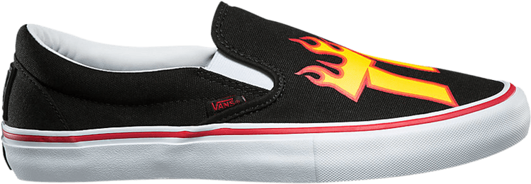 Https - //image - Goat - - Vans Slip On Pro Thrasher Black (750x260), Png Download