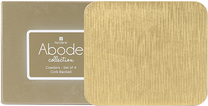 Ashdene Coasters Abode Gold Texture - Gold (500x500), Png Download