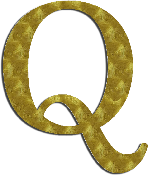 Gold Q Texture Foil (1000x1000), Png Download