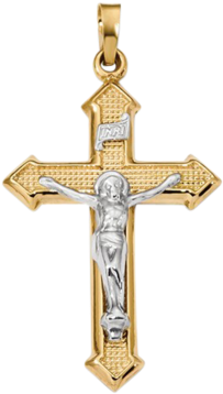 Gold St Benedict Crucifix (400x400), Png Download