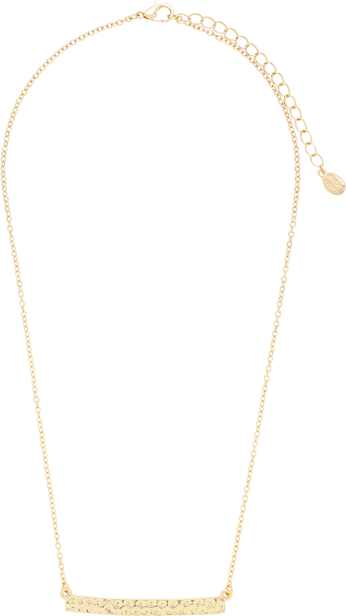 Delicate Textured Gold Bar Necklace - Necklace (960x1284), Png Download