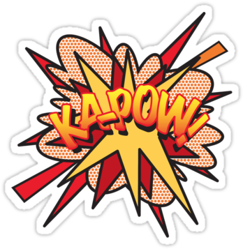 Comic Book Ka-pow By Theimagezone - Zazzle Comic-buch-pop-kunst Ka-pow! Poster (375x360), Png Download