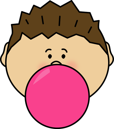Bubblegum Clipart Free Download Clip Art - Blowing Bubble Gum Clipart (450x510), Png Download