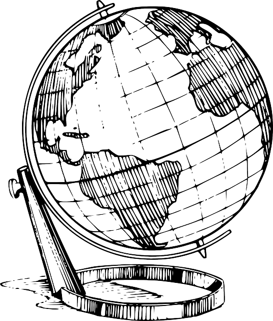 Terrestrial Globe, Earth, Globe, World, Map - Globe Drawing (546x640), Png Download
