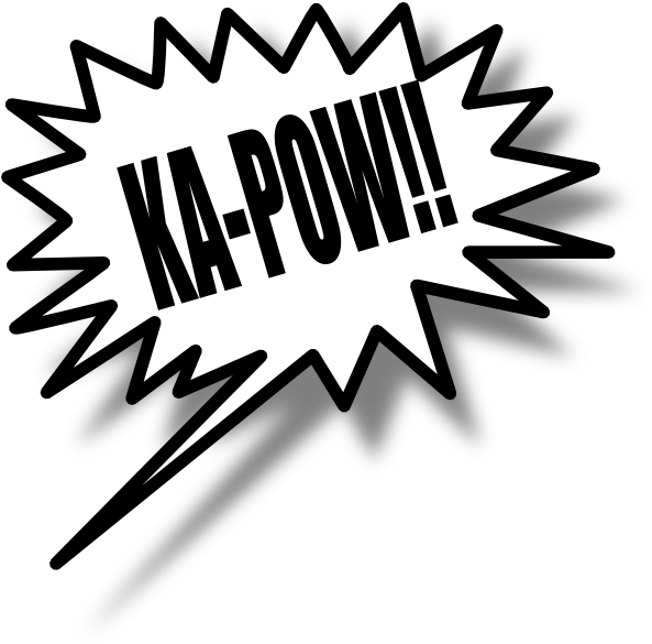 Comics Clipart Kapow - Star Burst Clip Art (600x594), Png Download