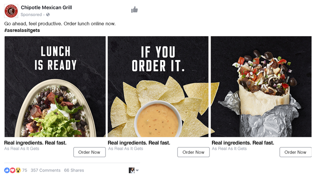 Fb Carousel Ecomm Lunch Is Ready - Facebook (1000x565), Png Download
