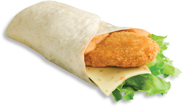 Chubby Chicken® Wrap - Spicy Chipotle Chicken Wrap (600x436), Png Download