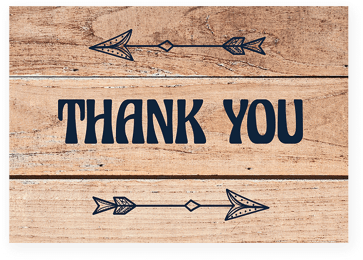 Printable Rustic Thank You Cards With Wood Background - Thank You Png Wood (819x1024), Png Download
