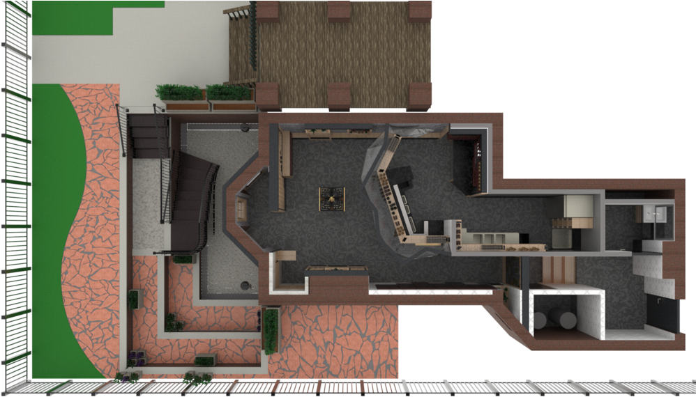 Top Full Landscape - Floor Plan (1000x647), Png Download