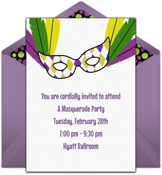 We Are Loving This Free Invitation Design Called "mardi - Paper (650x650), Png Download