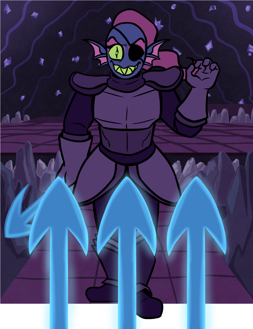 It's Undyne - Cartoon (1100x1350), Png Download