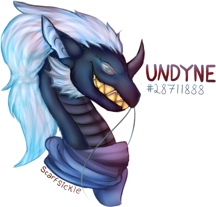 Undyne - - Illustration (722x676), Png Download