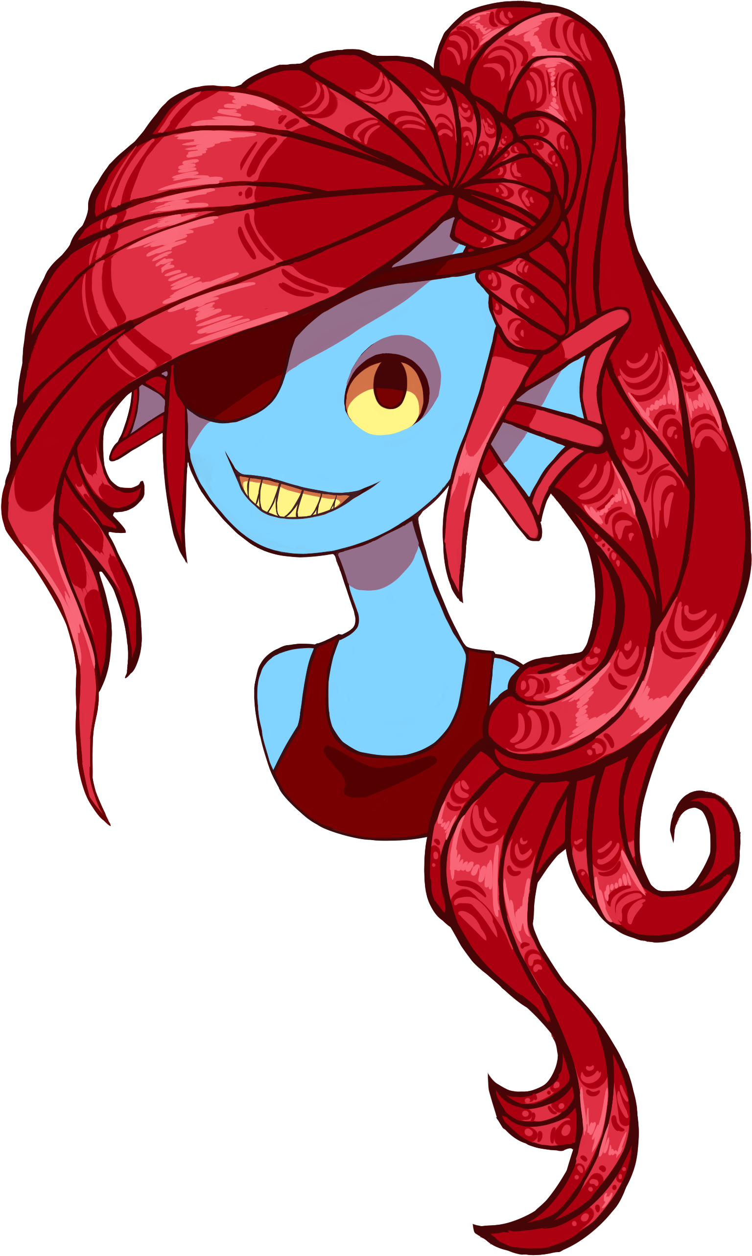 Undyne The Babe From Undertale (1950x3000), Png Download