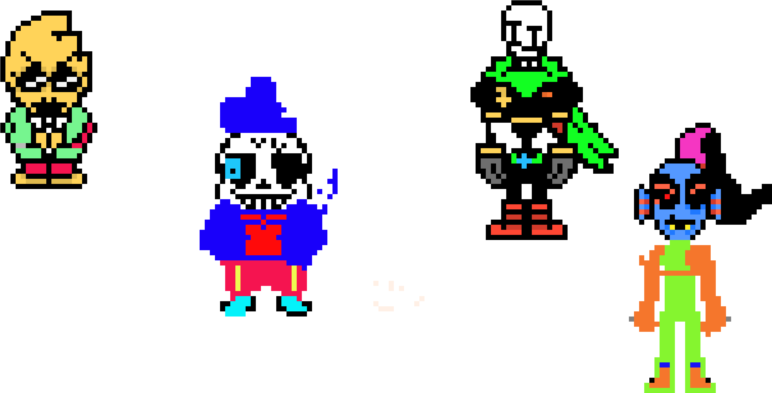 Oceanfell Alphys,,sans,,papyrus And Undyne - Cartoon (2771x1377), Png Download