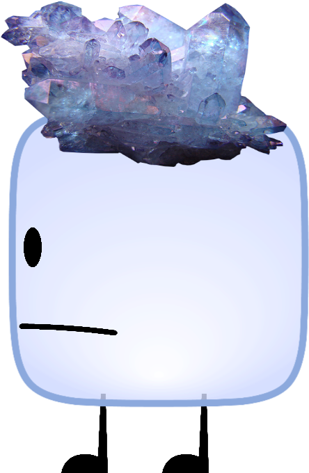 Crystal Ice Cube - Gemstone (449x687), Png Download