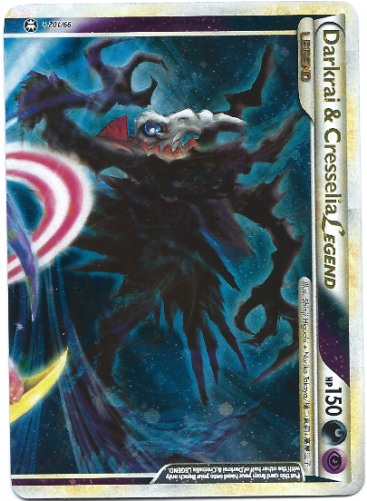 Darkrai & Cresselia Legend Top Pokemon Card Hs Triumphant (500x500), Png Download
